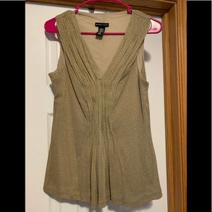 Dressy gold tank top for Holidays New York & Co Size M